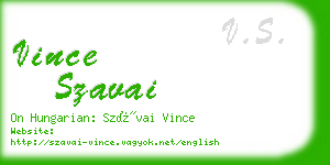 vince szavai business card